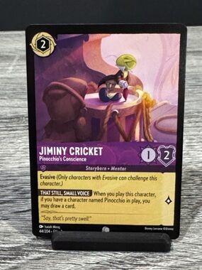 Disney | Lorcana #44/204: Jiminy Cricket (Pinocchio’s Conscience) - Trading Card